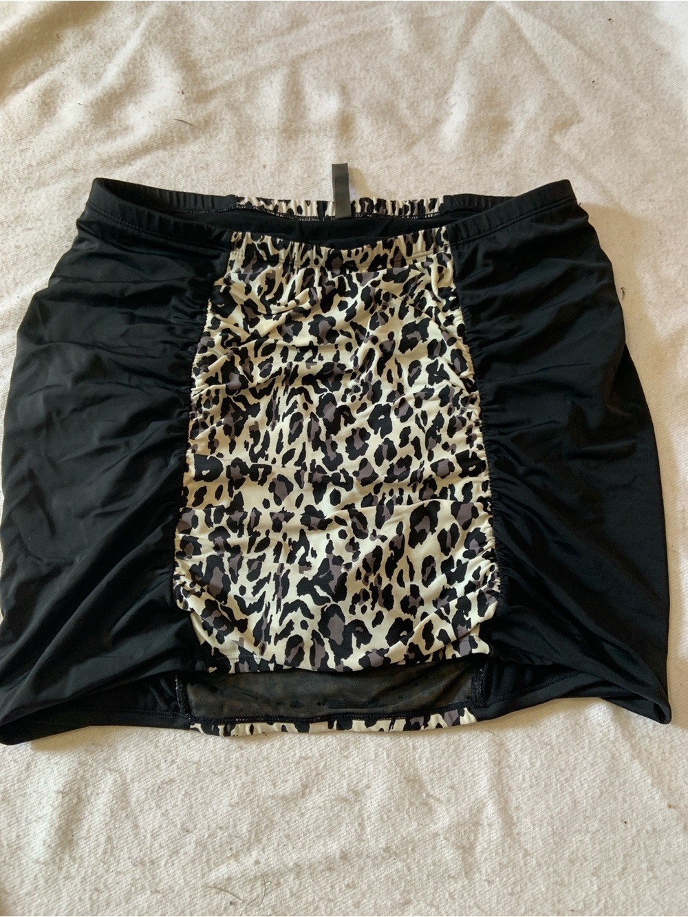 Torrid swim bottom ruched hi waist black & Leopard 1 plus